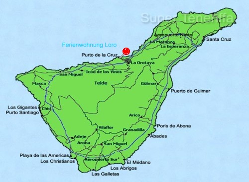Landkarte Puerto de la Cruz - Teneriffa Nord